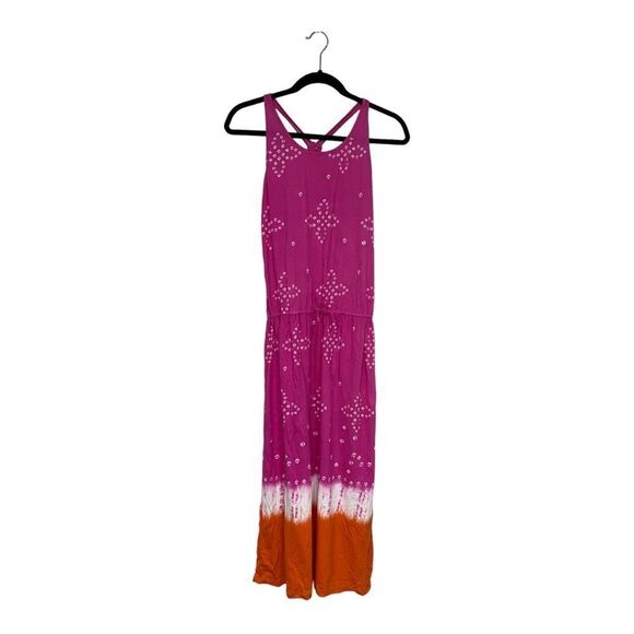 Ralph Lauren Girl’s Pink and Orange Tie-Dye Drawstring Dress - Picture 1 of 5